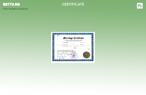 Модерен стил Мексико извод за брак Шаблон за Word и PDF шаблон